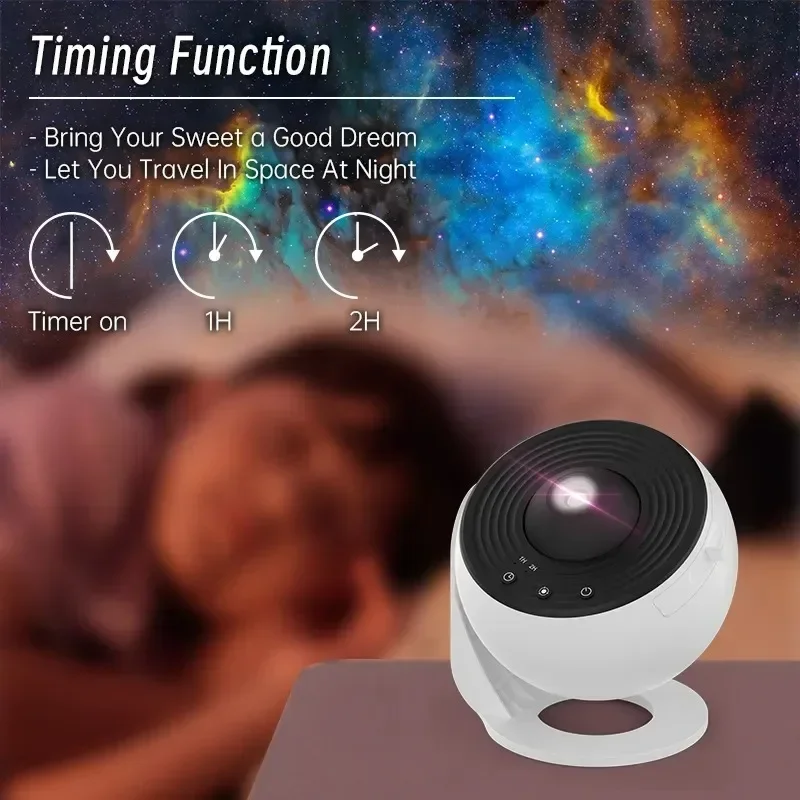 Galaxy Projector Starry Sky Projection Light 360 &deg; Rotating Planetarium Night Light HD Focusing Projection