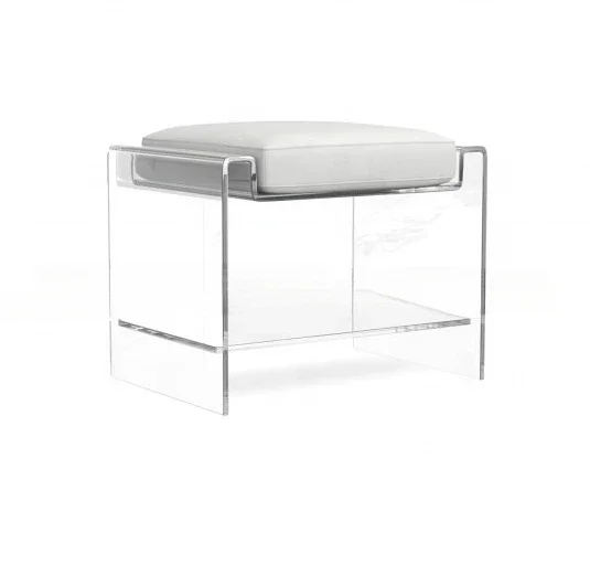 

Luxurious modern leather soft bag low stool designer bedroom bed end stool porch pedal stool for shoes.