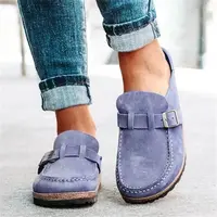 Mules décontractées rétro style Birkenstock pour femme, avec semelle intérieure en liège, en daim mat souple, à enfiler, pour le quotidien en extérieur 4