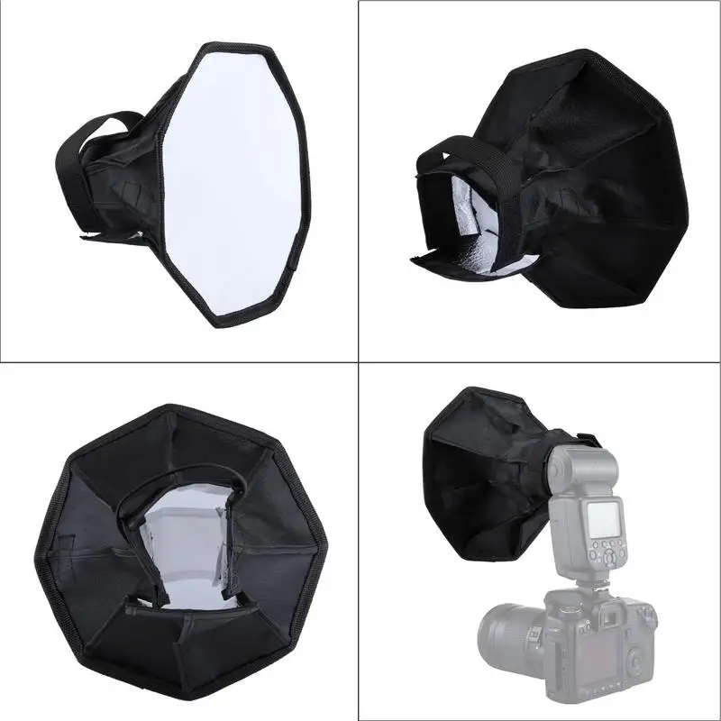 Speedlight Softbox Foldable Camera Flash Light Softbox Octagonal Soft Light Cover Fit For Most Cameras Enhanced Flash Photograph