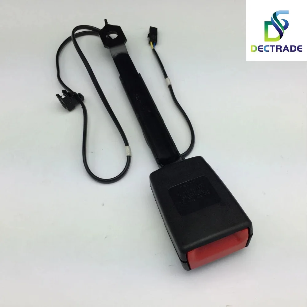 DECTRADE Front Safety Seat Belt Buckle Extender Clip Socket w/ Warning Cable For VW Tiguan 2009- 5ND 857 755 A 5ND 857 756 A