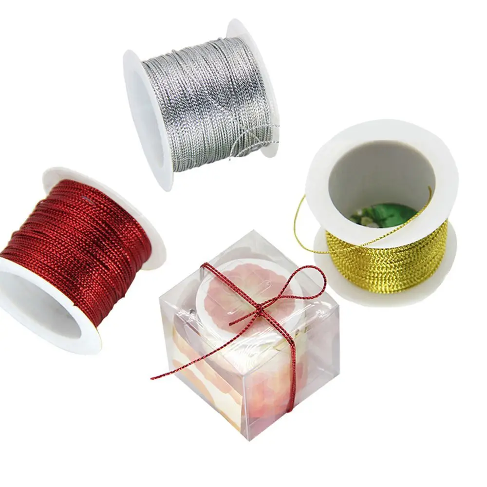 20 Meters 1mm Gold Silver Red Tag Line Polyester Fiber Cord No-slip Clothing Cord DIY Rope Thread String