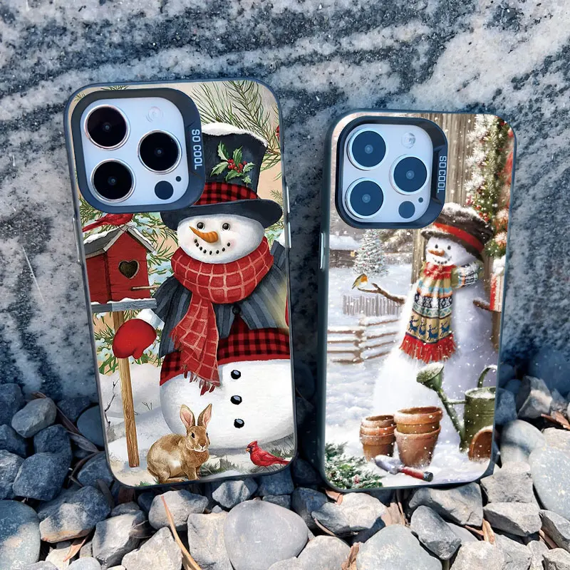 Weihnachten Schnee Baum Telefon Fall Für iPhone 15 14 13 12 11 Pro Max 16 Pro Max 13 Mini 15 14 plus Stoßfest Laser Zurück Abdeckung Funda – Detail 18