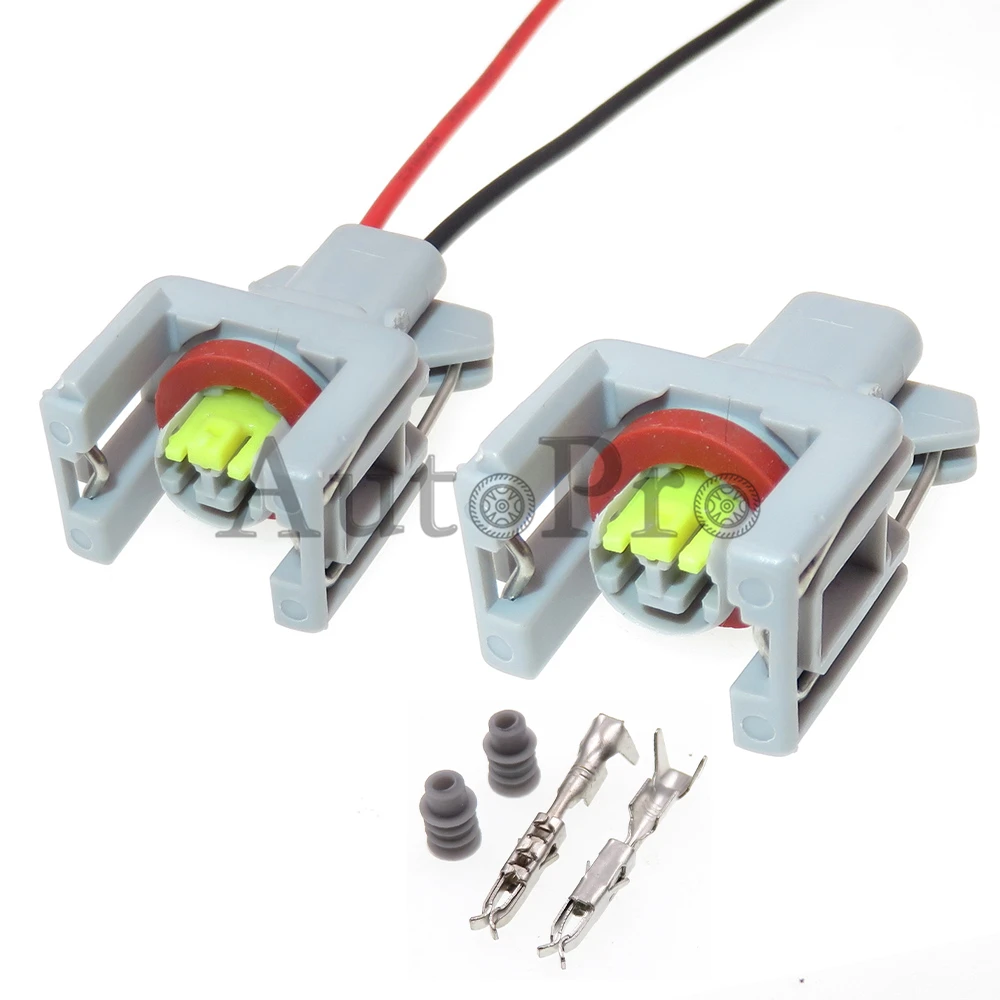 

1 Set 2 Hole 1743486-3 Car Fuel Rail Starter Nozzle Waterproof Plug 10811963 240PC024S8014 Diesel Fuel Injector Wire Socket