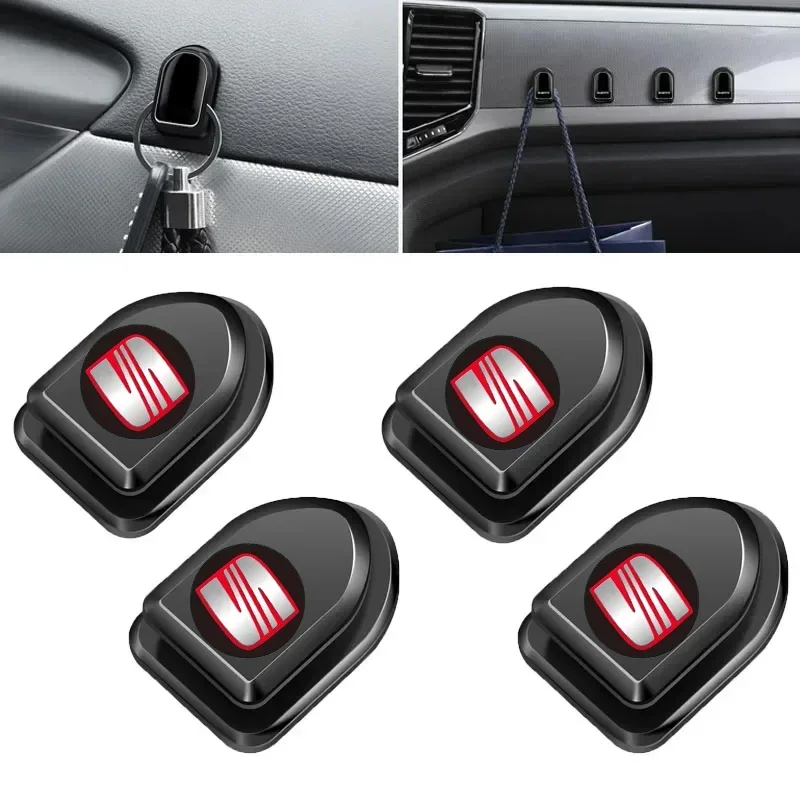 Car Hooks Self Adhesive Mini Storage Hooks for Seat Cupra Leon 5f Ibiza 6l 6j Leon 1p Altea Xl Decor