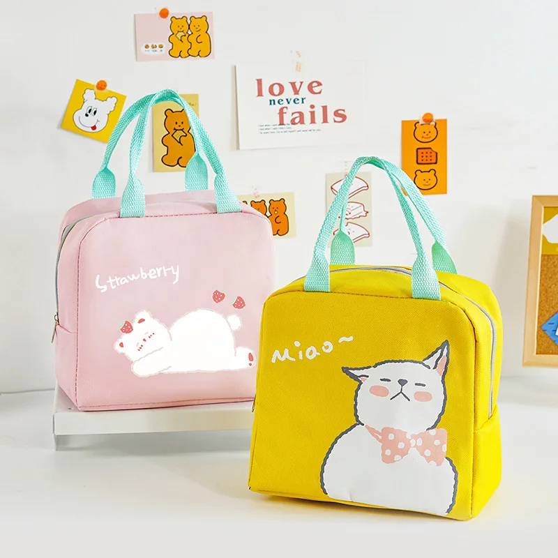 The New Pet Insulated Bag Lunch Box Bag Portable Lunch Bag Hand in Hand To Carry Cartoon Bento Bag Cross-border Exclusive 2