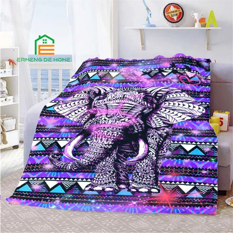 

Elephant 3D Printed Soft Plush Blanket,Flannel Blanket Throw Blanket for Living Room Bedroom Bed Sofa Picnic