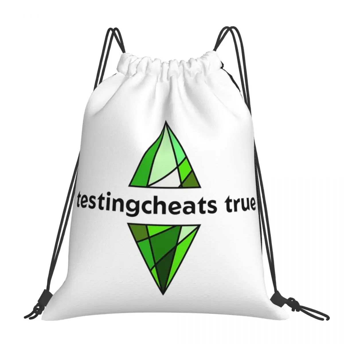 

The Sims 4 - Testingcheats True Plumbob Backpacks Drawstring Bags Drawstring Bundle Pocket Sundries Bag Book Bags For Man Woman