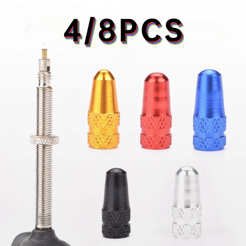 Bicycle Tire Valve Cap 4/8pcs Aluminum Alloy Prest Valve Cap MTB Road Bike Covered Protector Road MTB Tyre Dustproof Presta Valve bicycle tire valve cap bicycle valve cap valve cap valve caps