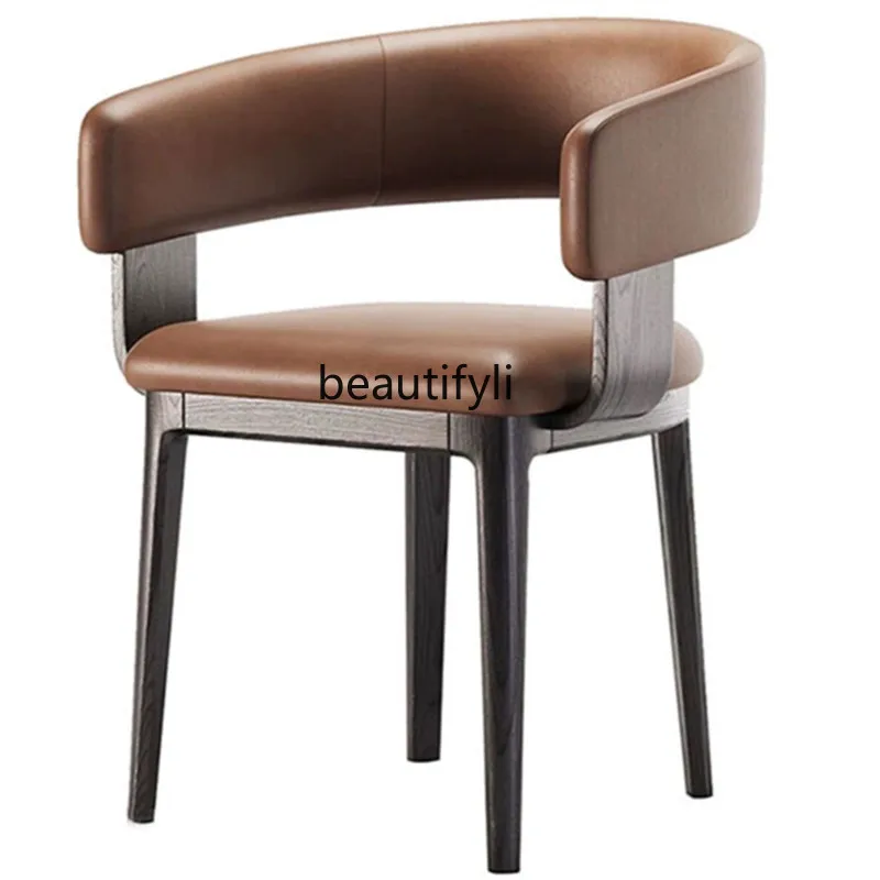 

Простой обеденный стул из массива дерева, тихий стул в кремовом стиле, стул для отеля, кофейни