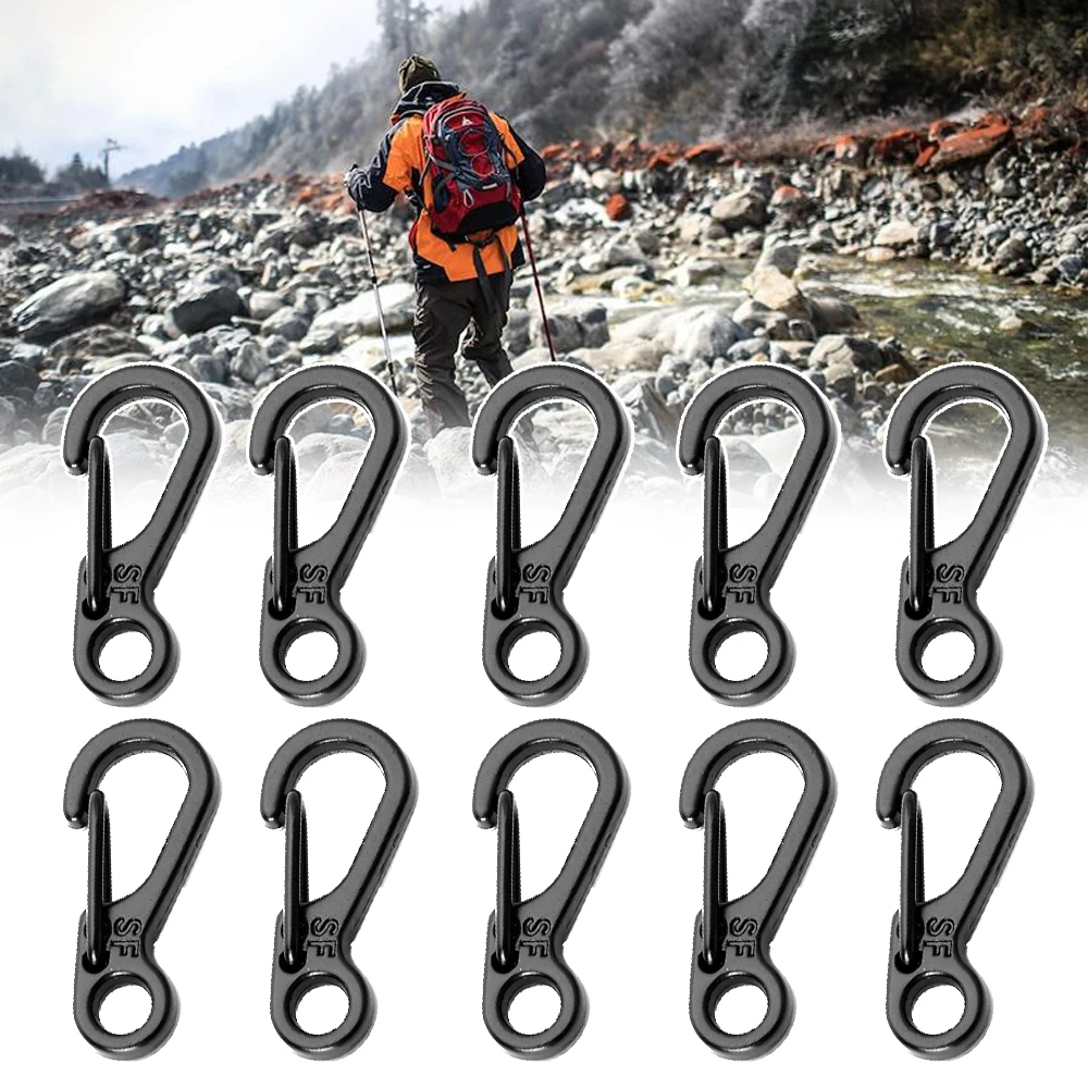 

10pcs Aluminum Mini Heavy Duty Carabiner Key Chain Snap Hook Clip Outdoor Camping Multi Tool Wristband Hand Dispenser