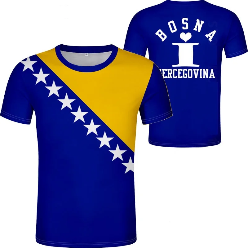 

Футболка с надписью «Босния, БиГ и евровина», футболка для страны, фото, хорватский логотип, одежда с принтом, не выцветает, не треснул, футболка, Повседневная футболка