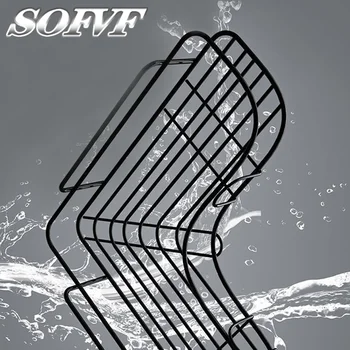 ชั้นวางของรูปสามเหลี่ยมเหล็ก สำหรับห้องครัว ห้องน้ำ ชั้นวางของแบบหนา ชั้นวางของเข้ามุม ทนทาน 1