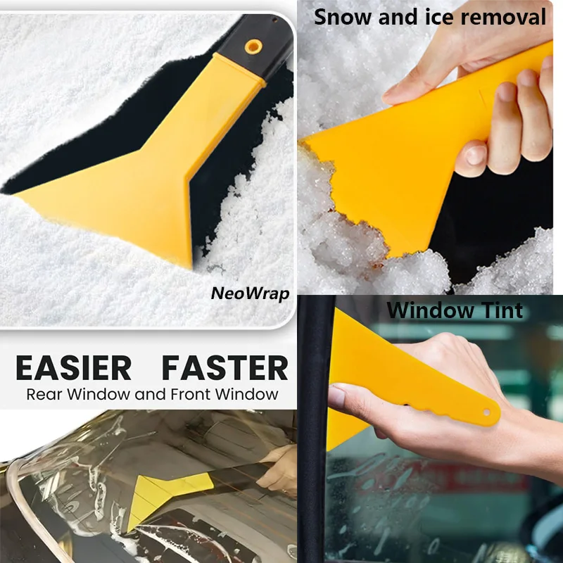 Car Windshield Snow Frost Ice Removal Shovel Scraper Cleaning Tool Triangle Window Tinting Squeegee Non-Slip Long Handle window cleaning tool windshield shovel snow shovel windshield deicing instrument snow ice scraper ice deicing tool