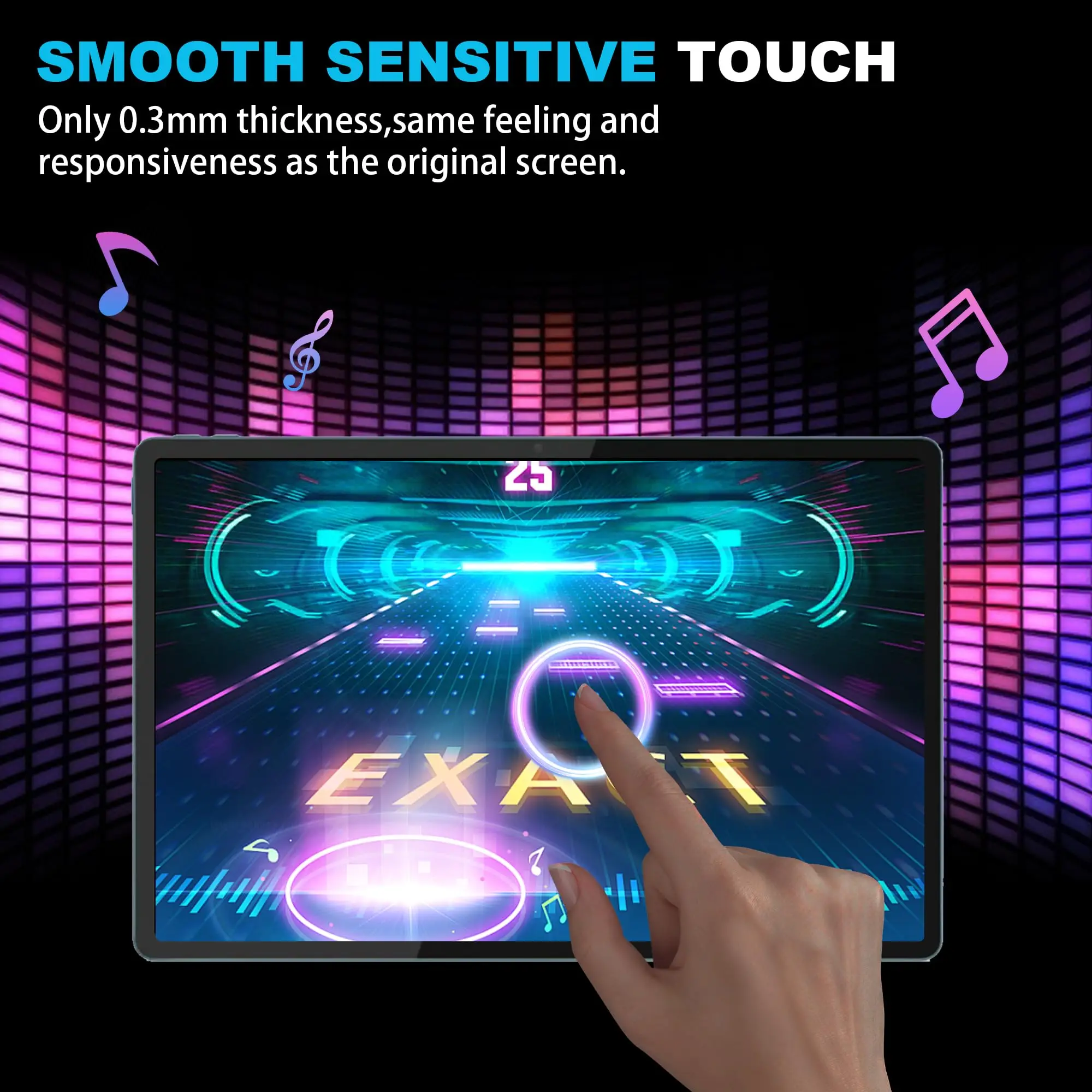 Ultra Clear Tempered Glass Screen Protector - Bubble-Free, High Response Protective Film