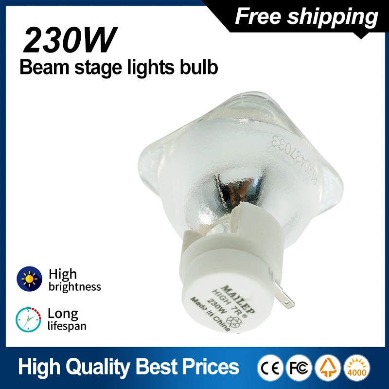 Free Shipping beam 230w 7r 230w sharpy beam Light bulb moving beam buld 230 beam lamp 230 SIRIUS HRI230W For Stage lighting 3