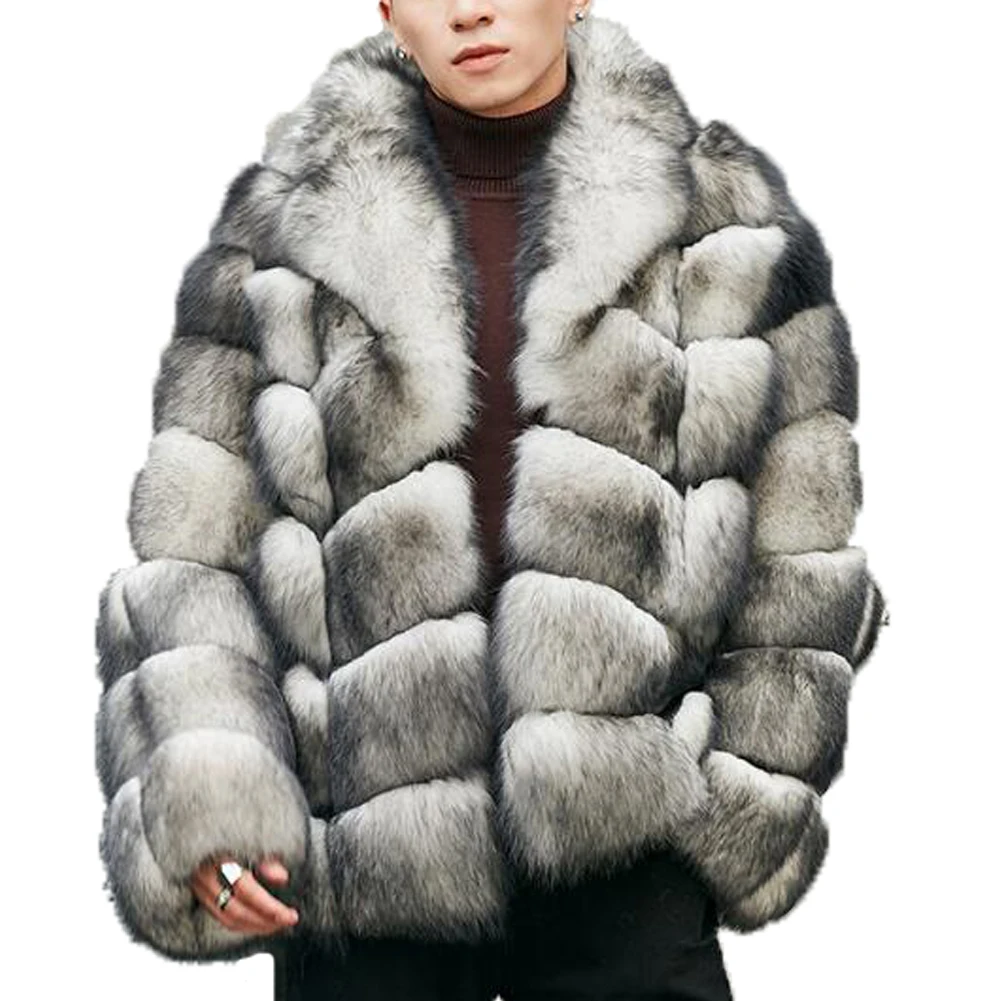 Men's Fox Fur Coat in Gray » Denny&Dora Shearling Jacket