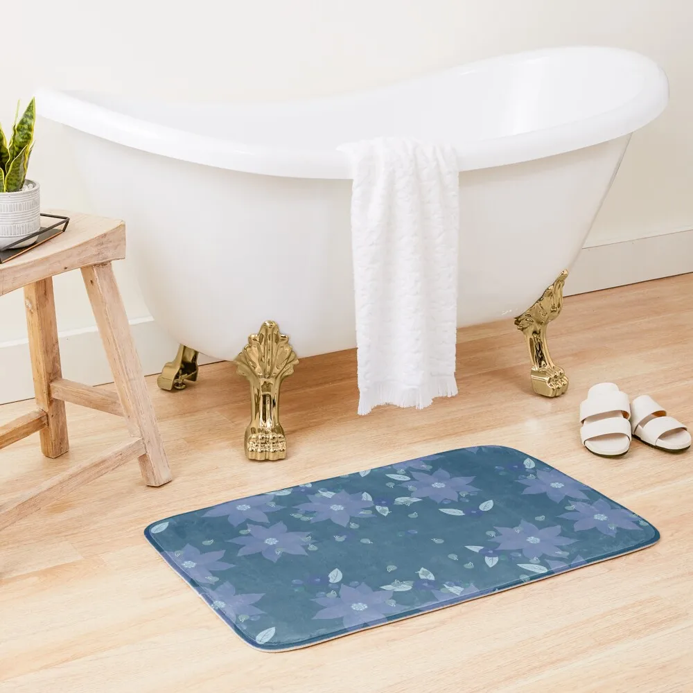 

April Floral Bath Mat For Toilet Bathroom Deco Rug Bathroom Mat