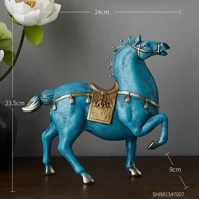 Sculpture de cheval Dengshui de style chinois, accessoires de décoration pour la maison, le salon, la statue de bureau, 007 cadeaux chauffants 6