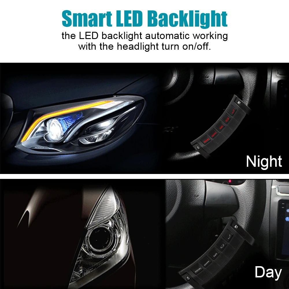 Car Steering Wheel Buttons 10 Keys For Radio DVD GPS Andriod Player Wireless Control Switch LED Backlight Bluetooth Accessories steering wheel remote control wireless remote controller media remote controller wireless media remote wireless media controller steering wheel control button wireless remote control