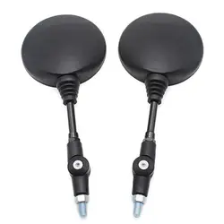 Enhanced Anti - Fall Folding Round Motorcycle Rearview Mirror (Black)