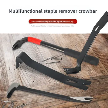 Crowbar High Carbon Steel Nail Puller Remover Wooden Box Opener Demolition Tool Ergonomic Handle Woodworking Carpenter Hand Tool