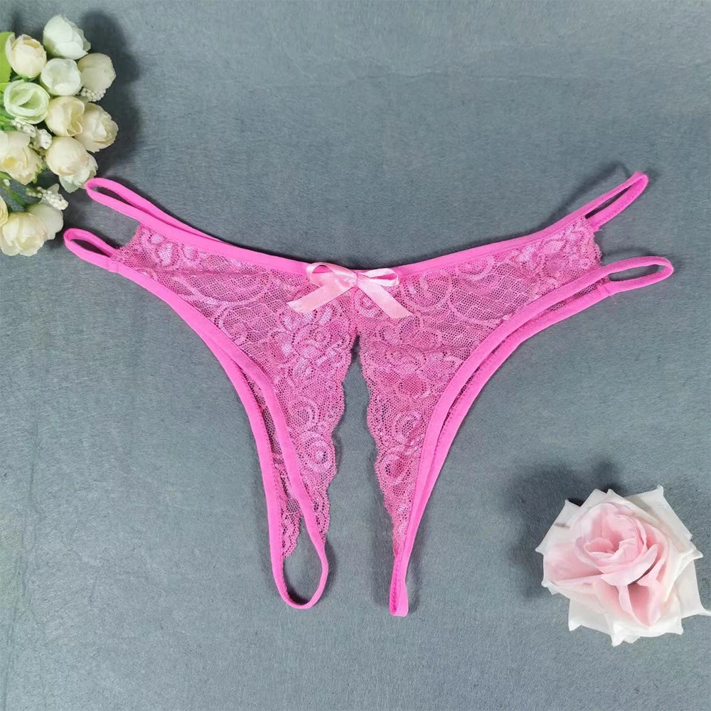 Crotchless Underwear Sexy Womens Lace Panties Open Crotch G Strings Thongs Sheer Briefs Erotic Lingerie Underpants
