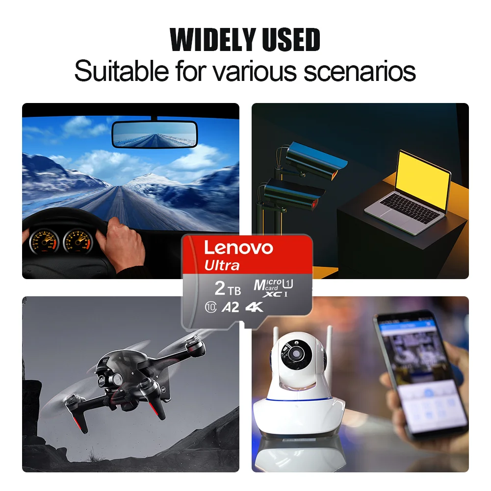 Micro SD Card Lenovo 2TB 1TB Class10 A2 128GB 256GB 512GB For Camera Nintendo Switch PC