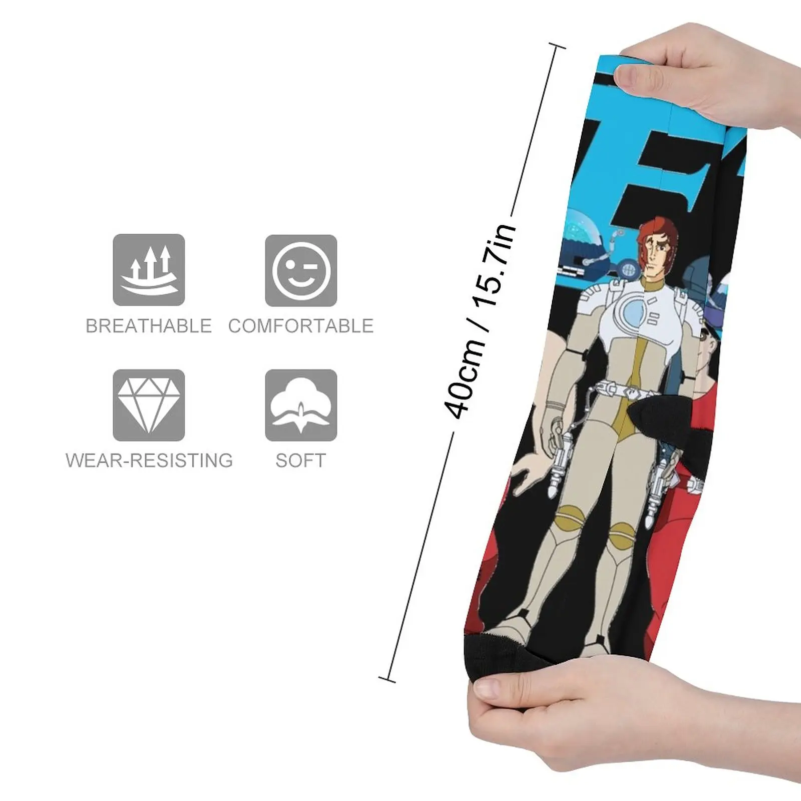 Captain Future Crew Classic T-Shirt Socks anime socks Woman socks