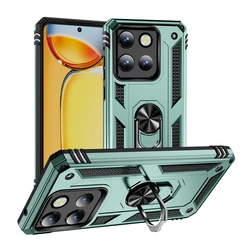 Durable Armor Phone Case with 360° Metal Ring Holder Cover for Moto G Play 2021 (LGN)