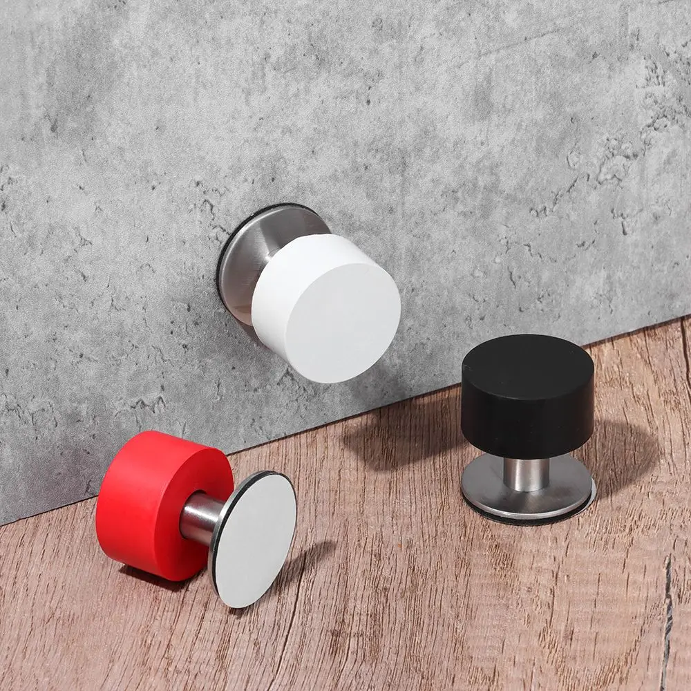 Stainless Steel Non Punch Tools Heavy Duty Rubber Floor Protector Door Stopper Door Stop Rubber Stopper door stopper