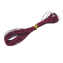 Waxed Nylon Thread Rope for DIY Jewelry and Creative Crafting - 1mm x 9.5m, Single Bar (Wine red)