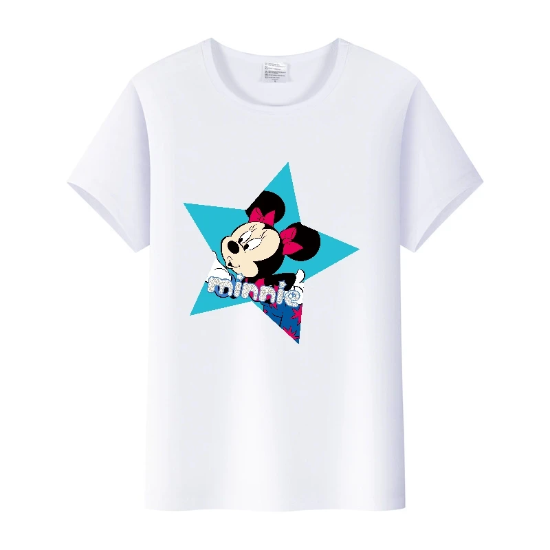 Camiseta con estampado de Mickey de para mujer, camisa informal de manga corta, camisetas para niños, ropa para niños - AliExpress