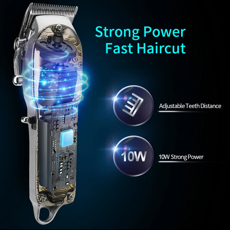 Professional Cordless Beard Trimmer Hair Clippers Set Nose Hair Trimmer for Men  Grooming Kit for Haircut Carving Shaving Trim 2