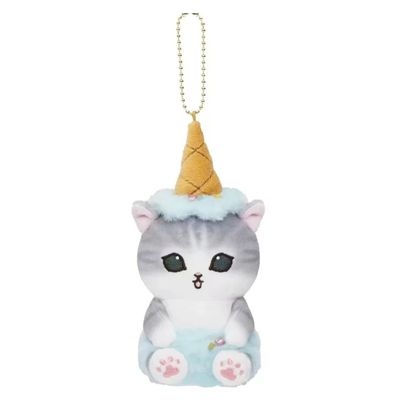 Kawaii Mofusand Shark Cat Japanese Ice Cream Series Plush Toys Keychain Backpack Cute Pendant Boys Girls Christmas Creative Gift plush keychain key chain plush toy backpack decoration