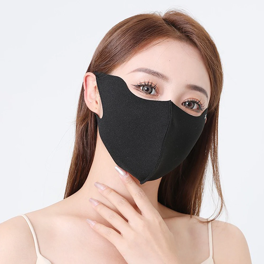 1PC mask/face shield Ice silk cool feeling fabric UV protection Hyaluronic acid to protect the skin Suitable for summer outings
