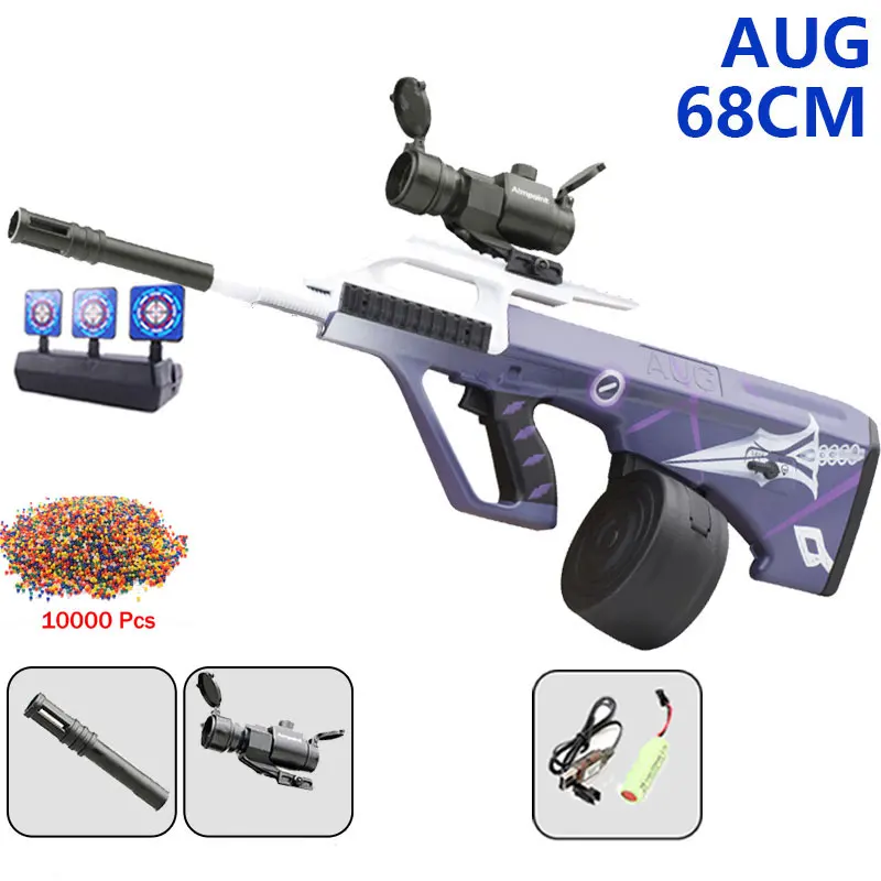 Water Gel Blaster Gun Green Aug Automatic Paintball Electric Manual 2