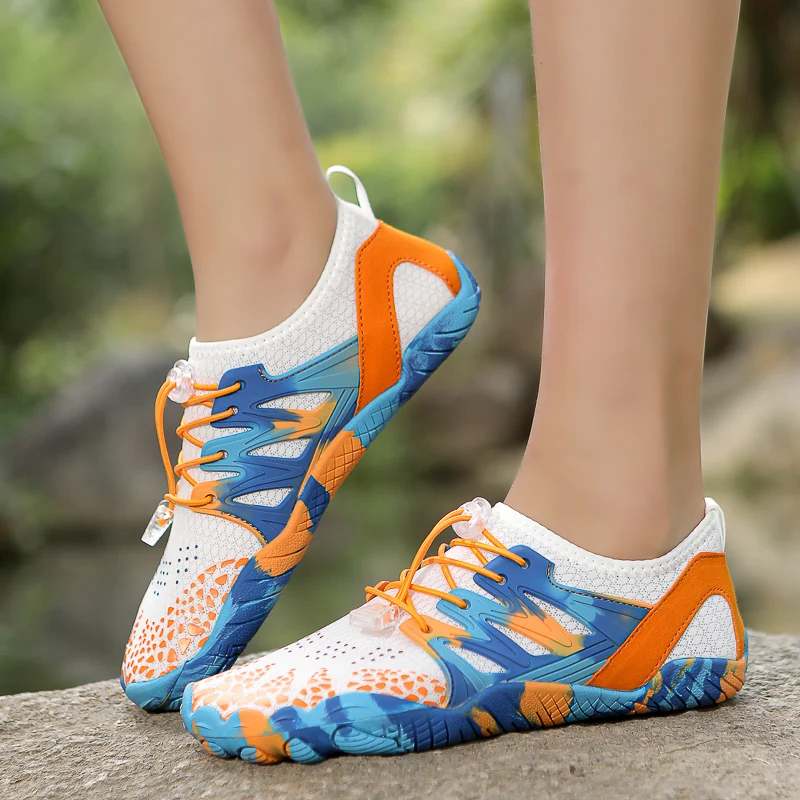 Men Women Anti-slip Aqua Shoes Sneakers Quick Dry Swimming Footwear Unisex Outdoor Breathable Upstream Beach Shoes 35-46#
