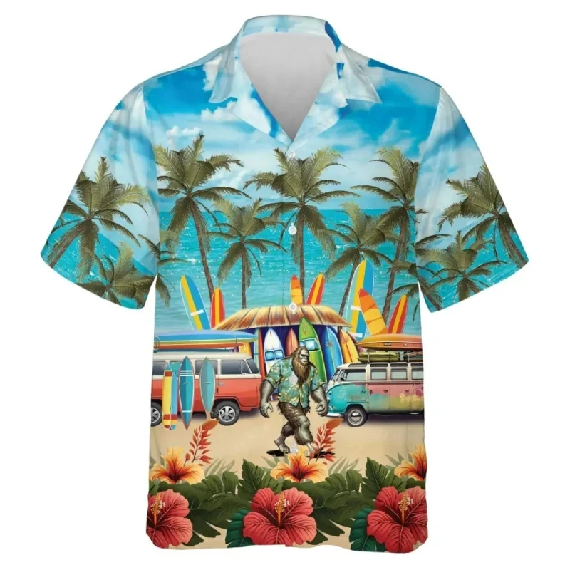 thumbnail image 1 of Camisas hawaianas de verano para hombres, camisas holgadas informales divertidas con estampado 3D, ropa de moda, blusas de playa para hombres, camisas, 1 of 5