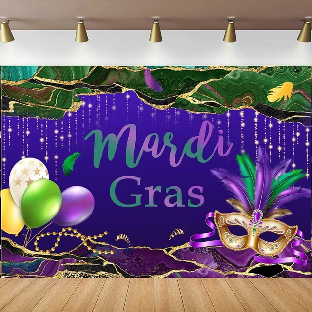 Photography Backdrop Carnival Masquerade Decorations Retro Glitter