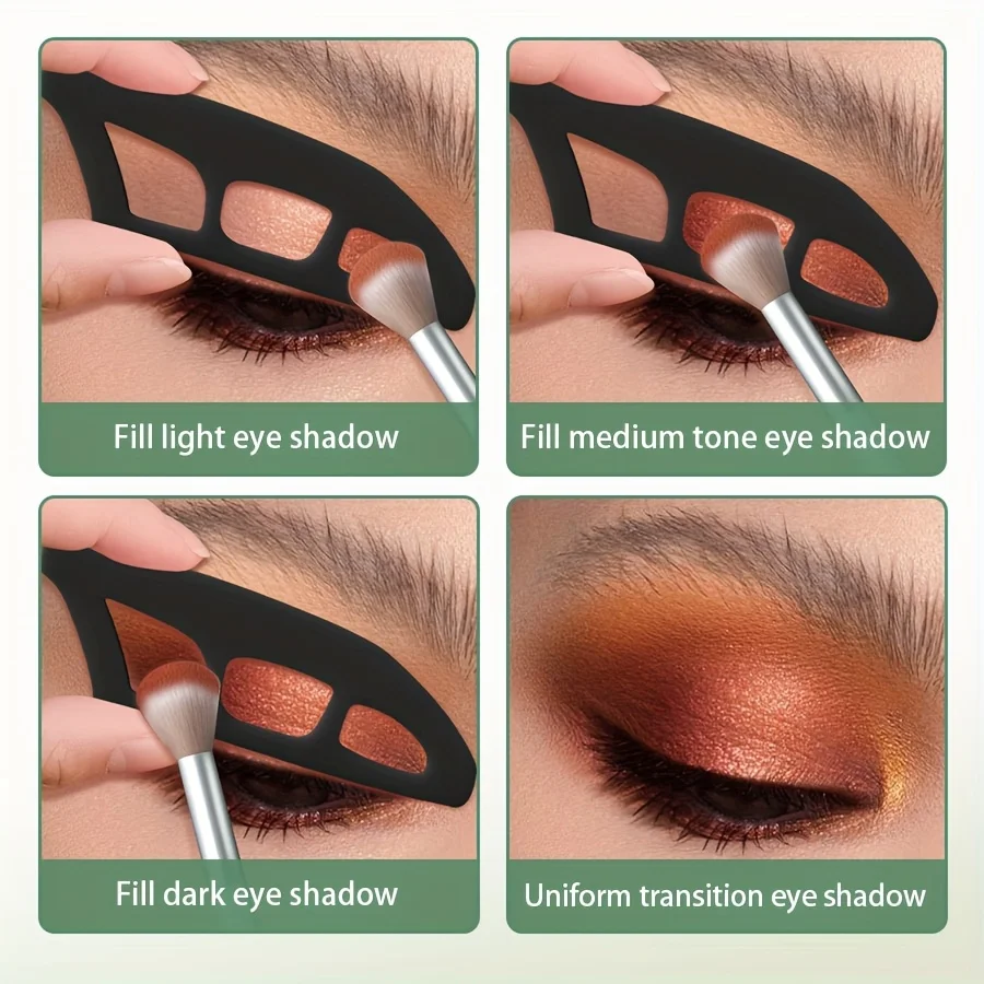 Eyeshadow Stencil & Brush Set with Soft Bristles
