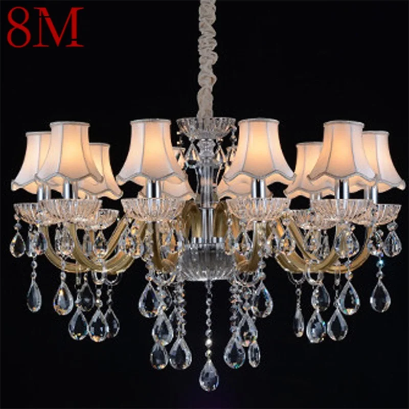 

8M European Style Chandelier Lamp LED Pendant Lighting Luxury Decorative Fixtures for Home Hall