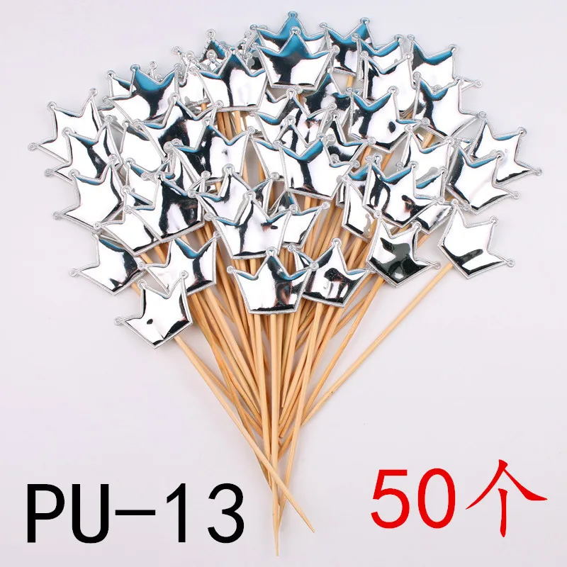 Cake Toppers 50pcs Colorful Cake Topper Party Decorations