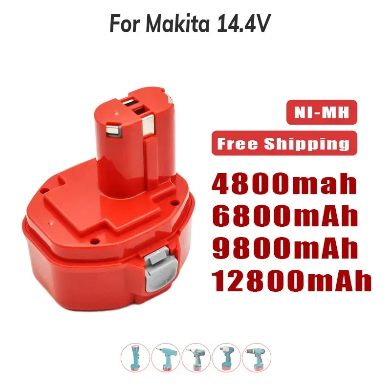 

14.4V Power Tools Battery 12800mah Ni-MH for Makita 14.4V Cordless Drills Screwdriver Battery 1420 1433 1434 1435 6337D