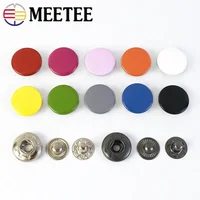 10/20Sets Meetee 12-17mm Colorful Snap Buttons Fasteners Press Studs for Sewing Leather Craft Clothes Bags Decor Accessories 1
