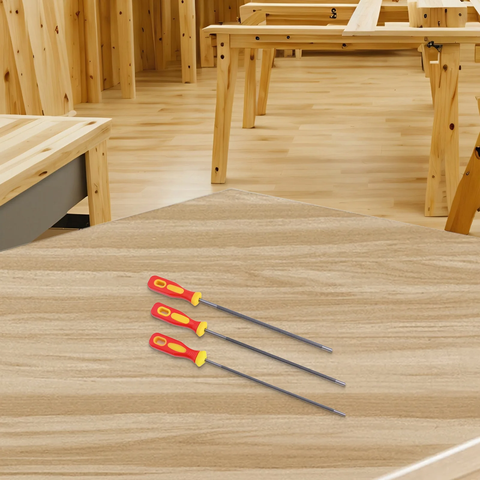 3-teiliges Set Runde Hochkarbon-Stahl Feilensätze für Kettensägen, Schärfwerkzeug für Holzbearbeitung, 4,0mm/4,8mm/5,5mm – Detail 11
