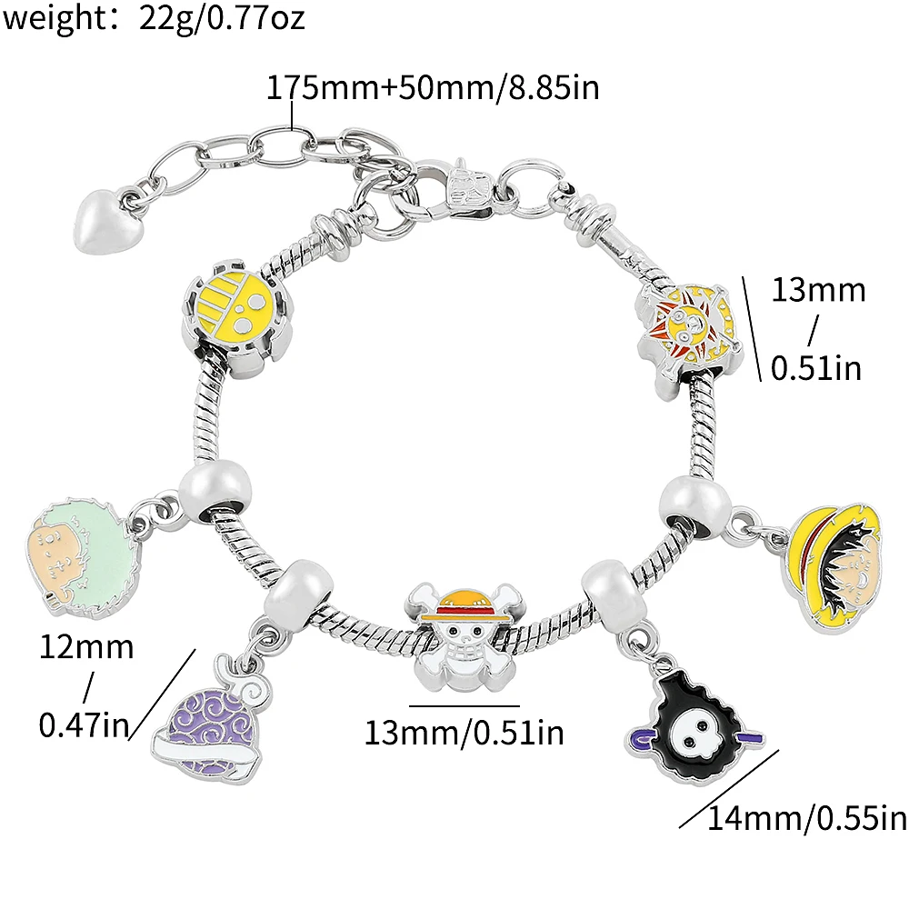 Valaki Műtárgy bracelet Anime Alakzat Tulaj D. luffy Tengeri rabló gyöngyök Megláncol DIY charms Karcsat számára Nők ékszer Félfogadás ajándékok