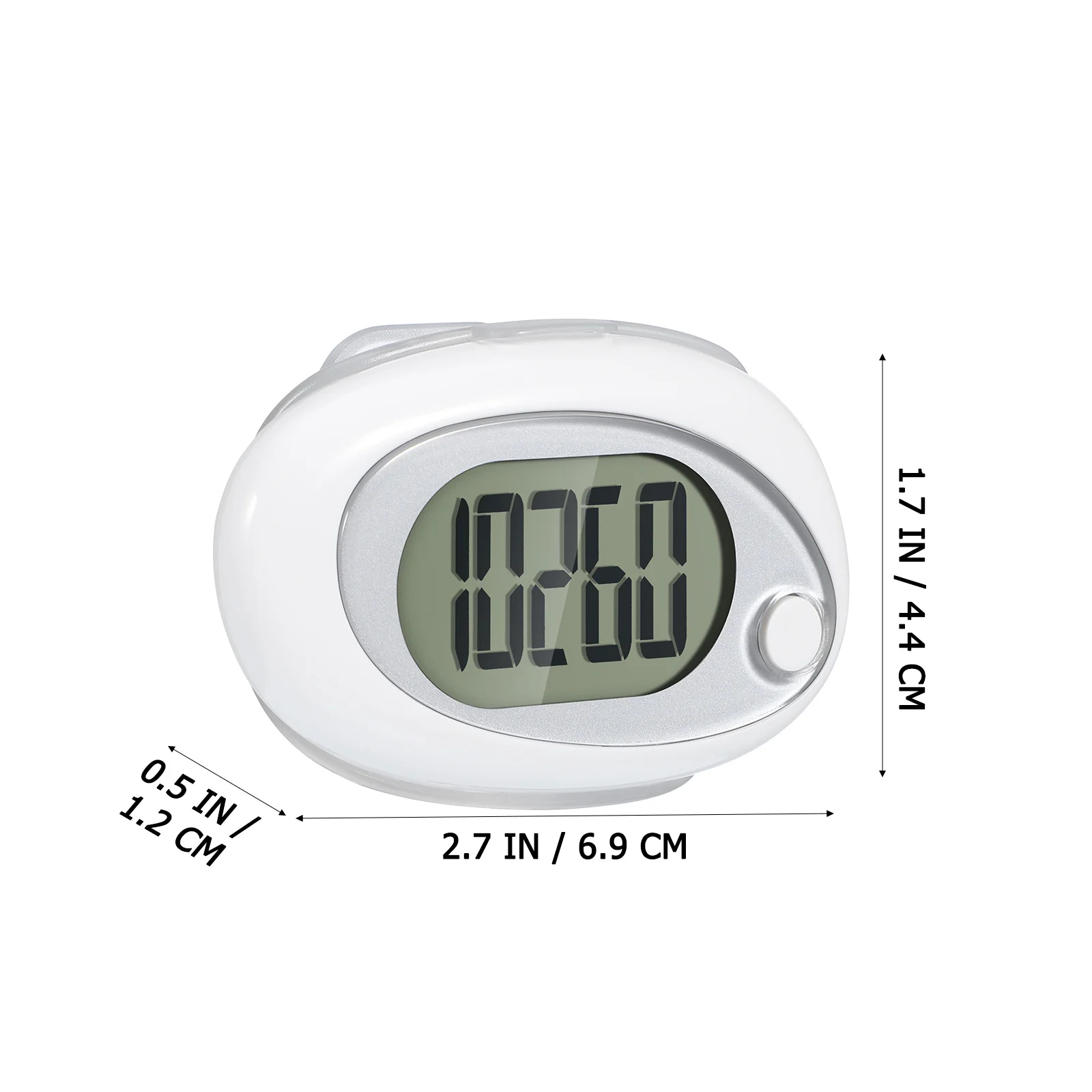 1 White Silent Walking Counter Accurate Step Pedometer Clip On Portable Large Screen Outdoor Pedometers Fitness Trackers Hiking