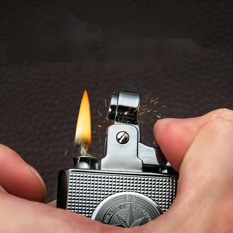 Luxury Kerosene cigarette lighter,kerosene lighter Retro Unusual Lighter for Men Honest Metal Lighters
