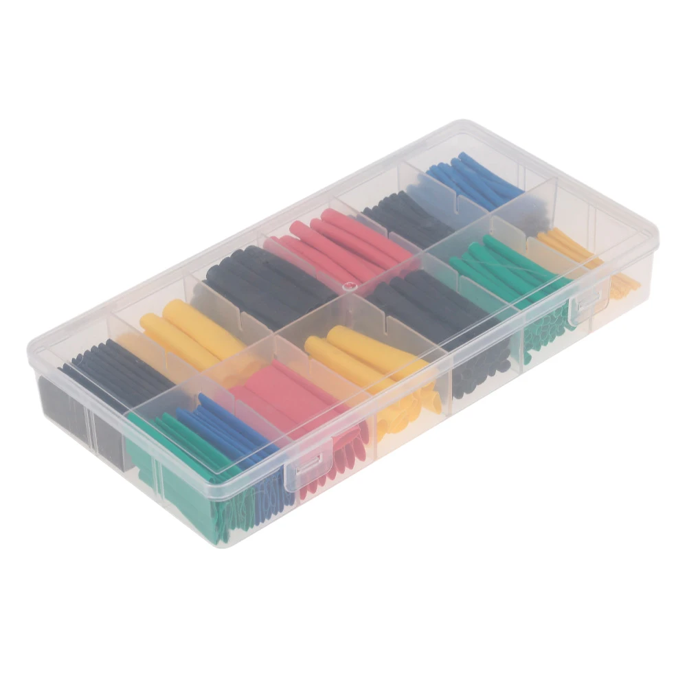 

280 Pcs Heat Shrink Tubing 2:1 Wire Sleeve Electrical Wire Cable Wrap Assorted Insulation Sleeving Thermal 5 Colors 8 Sizes in
